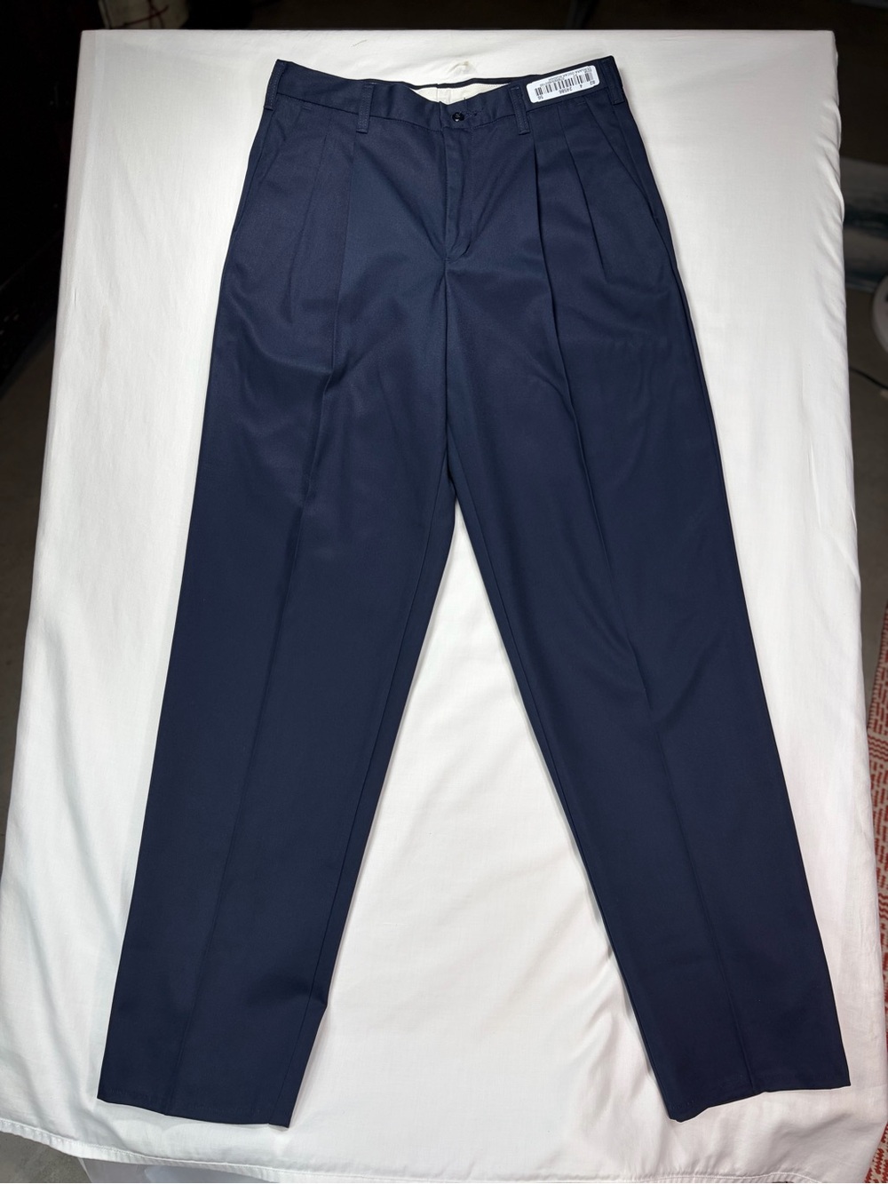 Cintas ComfortFLEX Navy Work Pants Men’s 34x34 Uniform Pleated